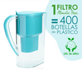 Jarra de agua filtradora y purificadora baja emisión de magnesio 1,4 Lts con 1 filtro