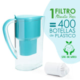 Jarra de agua filtradora y purificadora 1,4 Litros con 1 filtro